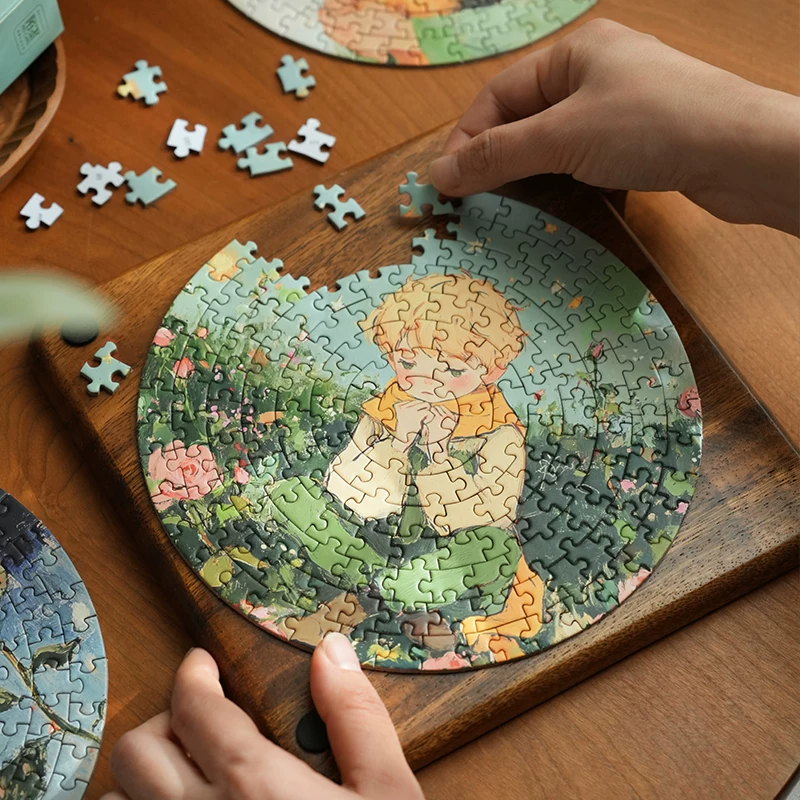 Круглая головоломка, подарочная коробка на столе, DIY, антистресс