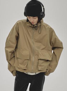 日单 2025秋季新款todayful 复古立领短款抽绳风衣夹克外套