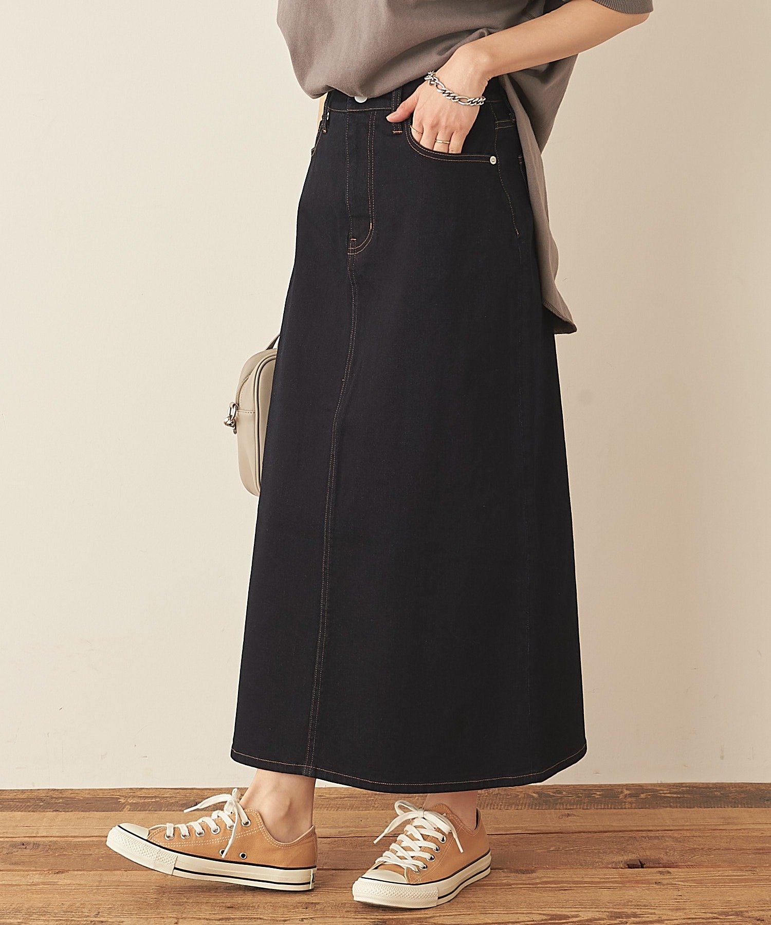 春季水洗弹力牛仔半身裙