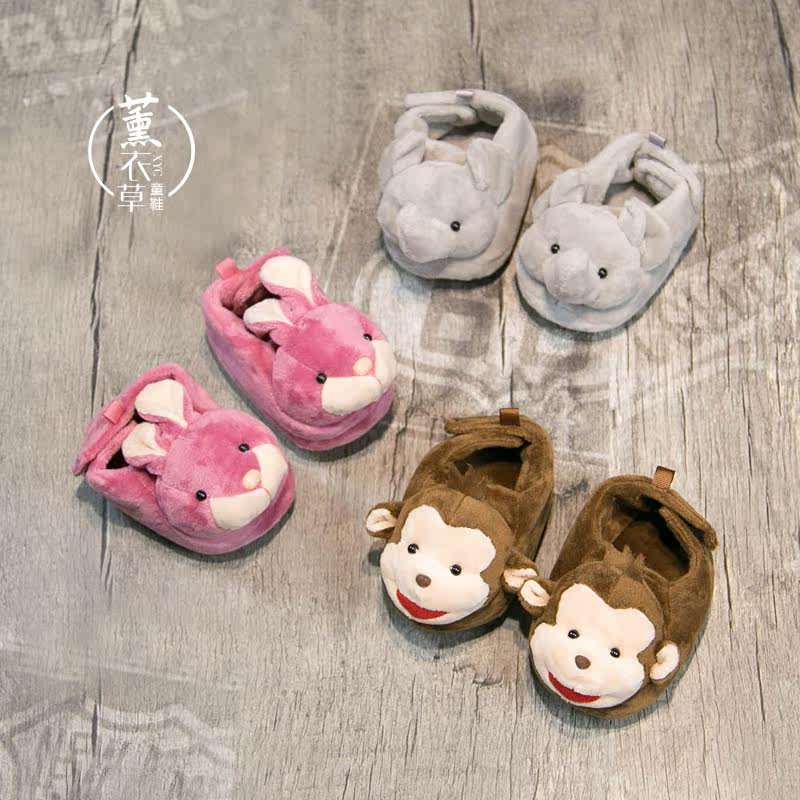 Pantoufles enfants en suède pour hiver - semelle liège - Ref 1033760 Image 5