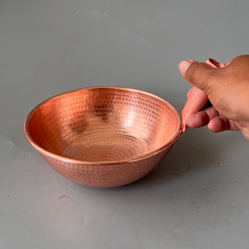 闲造紫铜米线锅 云南煮早点米线锅 小铜锅明火用款大号单人小火锅