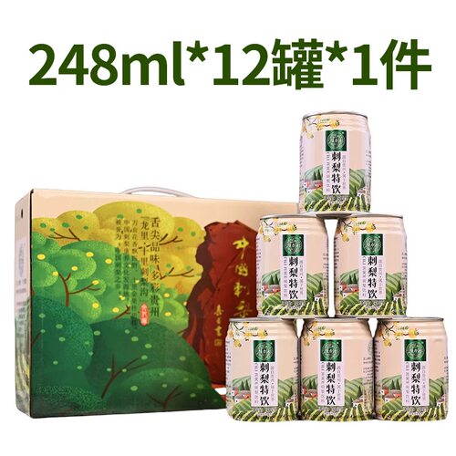 贵州刺梨龙里恒力源刺梨汁果蔬汁饮料罐装拾光刺梨果汁饮料