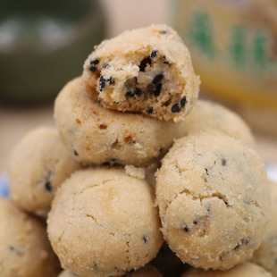 杭州特产零食塘栖古镇糕点法根食品椰丝芝麻酥桶装发根中式糕点