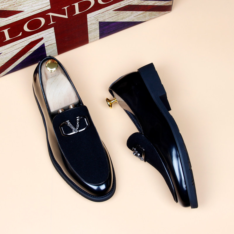 新款一脚蹬马衔扣乐福鞋商务休闲尖头皮鞋男士韩版内增高单鞋婚鞋,流行男鞋,休闲皮鞋,淘宝优惠券,粉丝福利购,淘宝优惠卷
