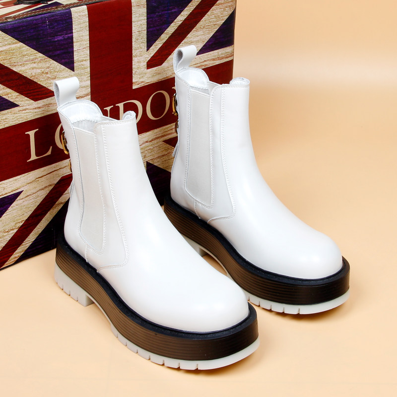 CHELSEA BOOTS MENS HIGH STREET VINTAGE BRITISH STYLE HIGHTOP FALL|WINTER 2022 NEW PLATFORM INNER HEIGHTENED VERSATILE BOOTS