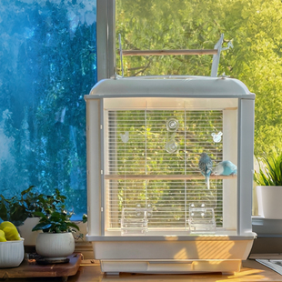 豪华鹦鹉笼大型虎皮牡丹玄凤专用生态透明亚克力鸟笼居家别墅鸟笼