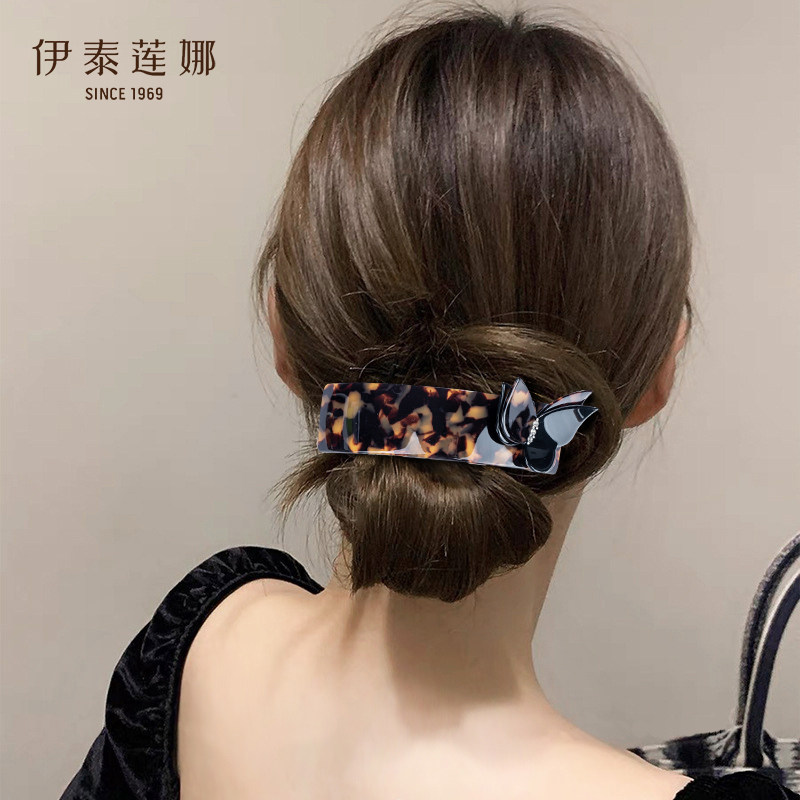 玳瑁色发量多马尾夹醋酸板材弧形夹发夹发饰后脑勺发卡伊泰莲娜图片