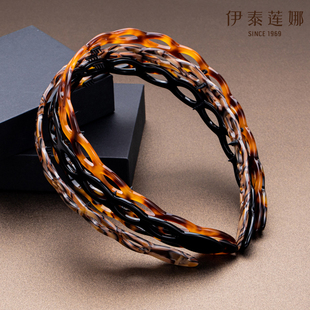伊泰莲娜醋酸板材波浪发箍简约洗脸头箍多色选高级感固定发饰男女