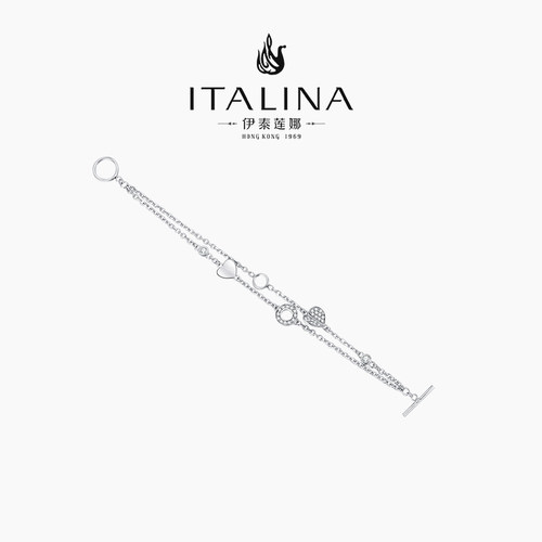 伊泰莲娜S925银不规则双层手链