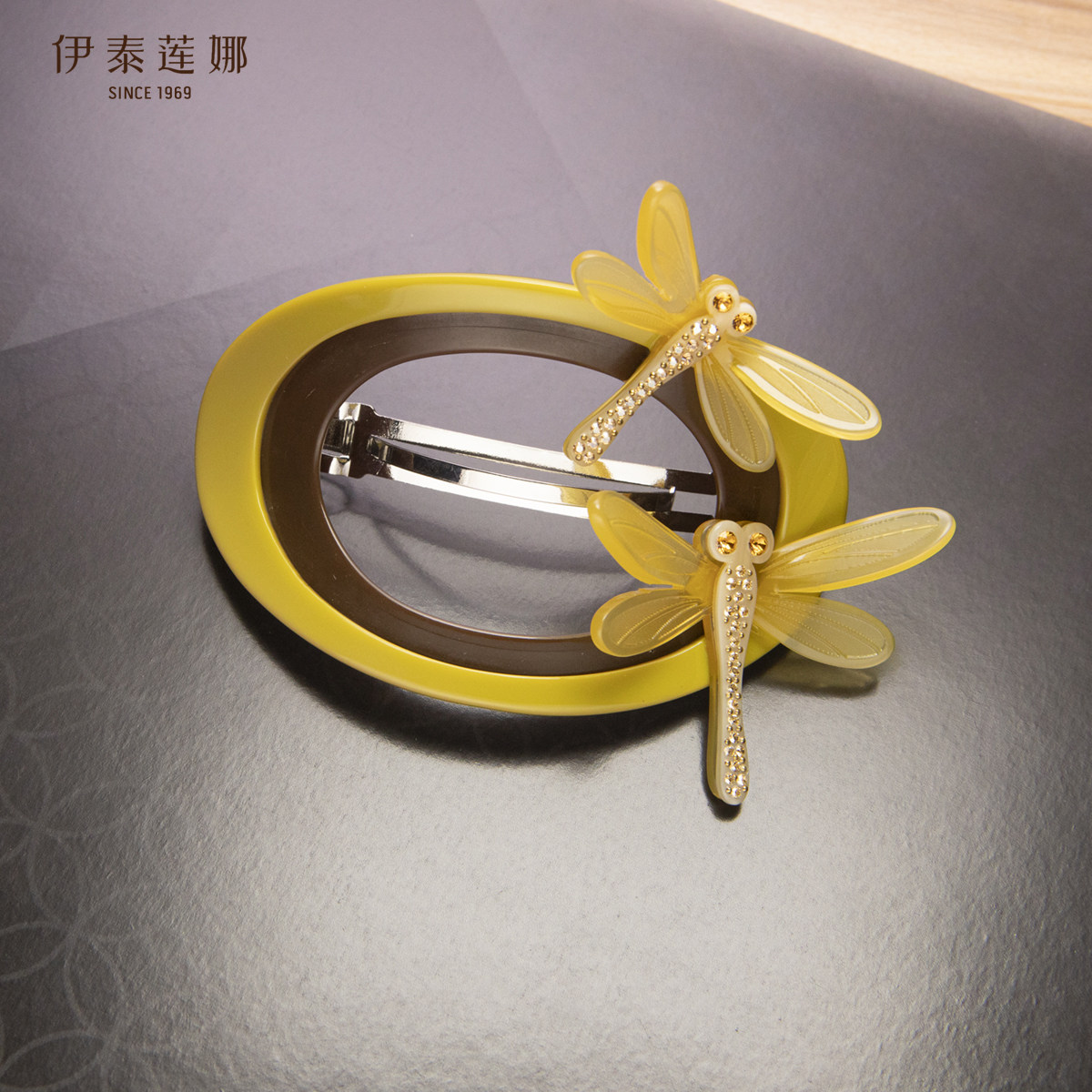 伊泰莲娜无底夹高档醋酸蜻蜓发夹图片