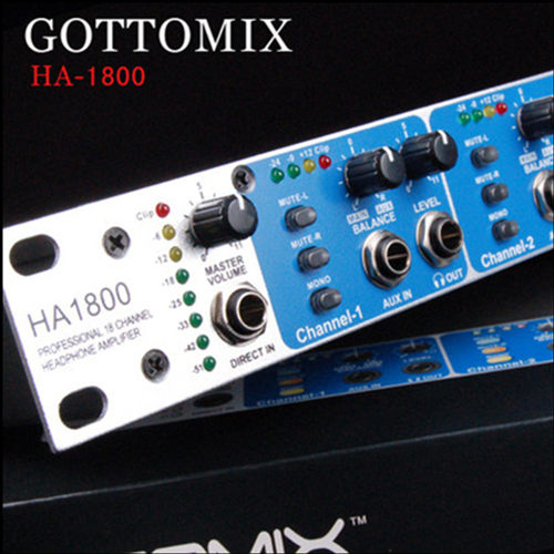 Gottomix HA1800 18路耳机放大器分配器录音棚耳机放大器分配器