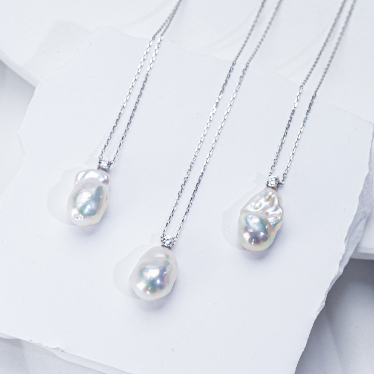 【小冰川】淡水巴洛克7A级珍珠戴妃吊坠送50CM银链