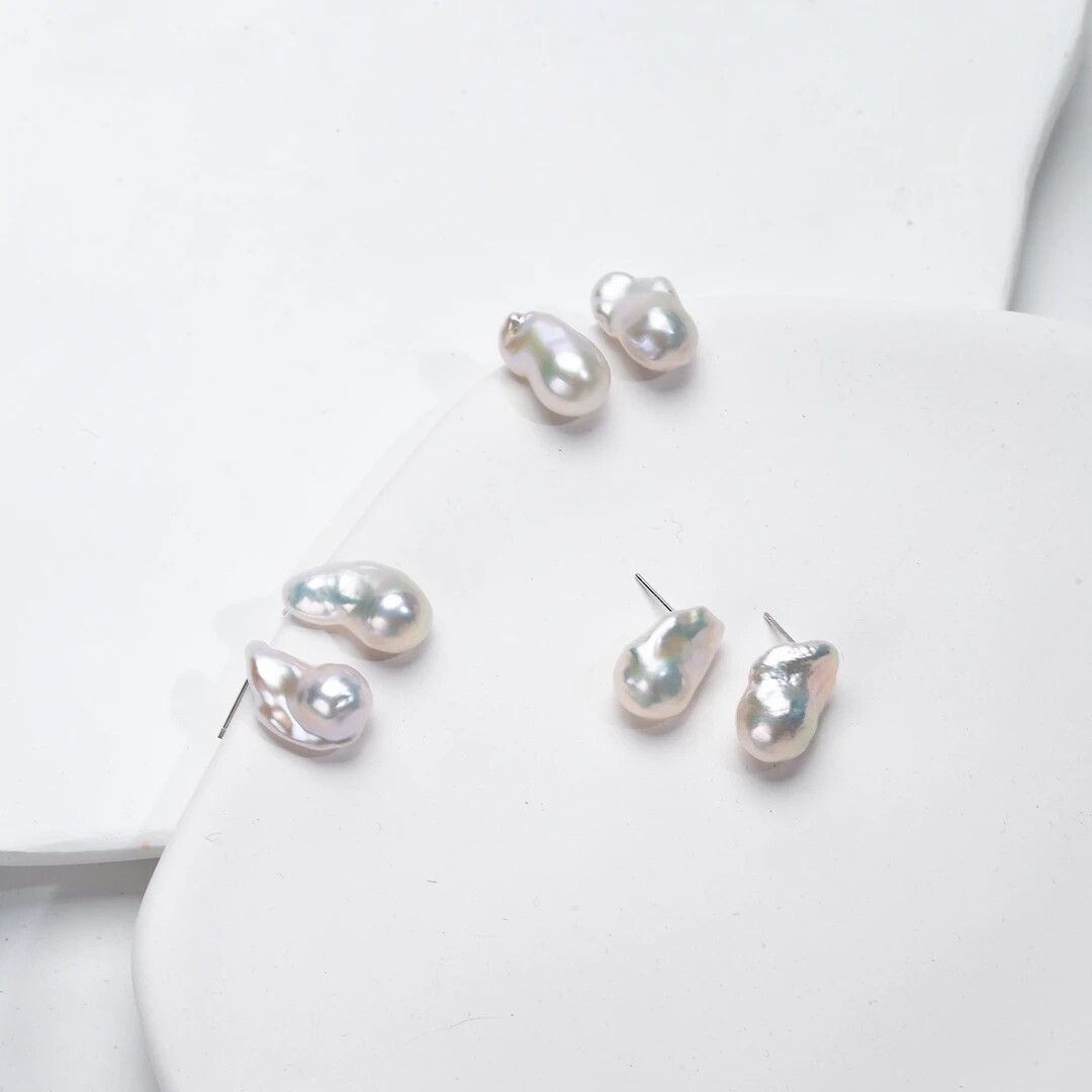 【限量卷王】天然淡水小baby巴洛克素耳钉不规则,珠宝/钻石/翡翠,耳饰,淘宝优惠券,粉丝福利购,淘宝优惠卷