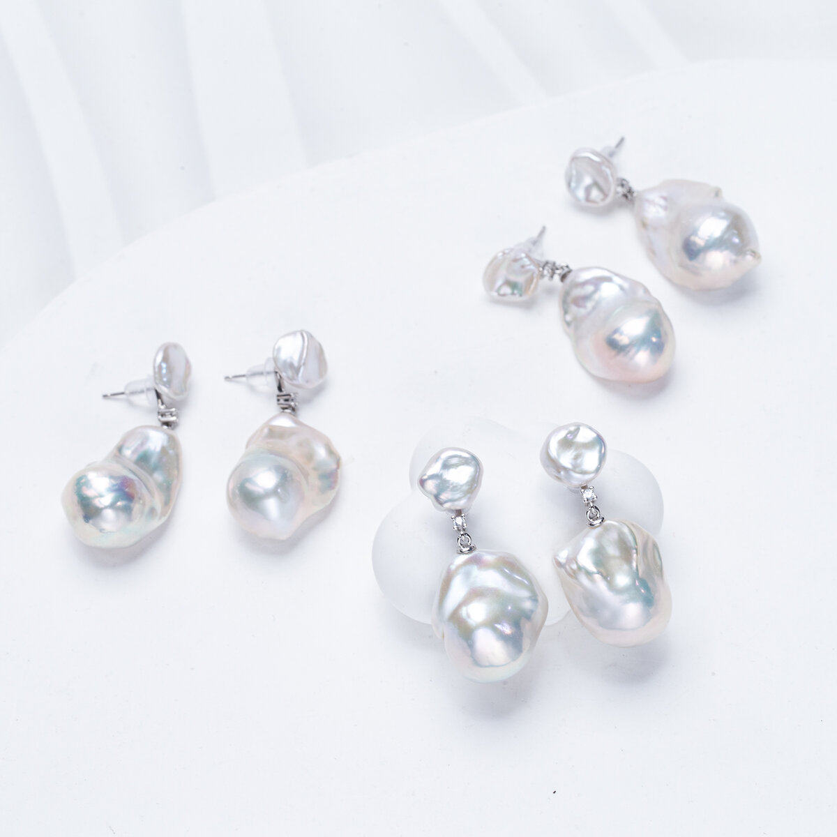 【冰川蓝】天然淡水巴洛克冷光高端耳环可多戴拆分,珠宝/钻石/翡翠,耳饰,淘宝优惠券,粉丝福利购,淘宝优惠卷