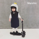 CUTE小千千宝宝marshki幼儿小童可升降折叠闪光轮三轮儿童滑板车