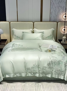 优然之家 进口兰精LF天丝重绣款四件套-花漾