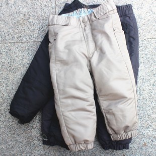 外贸风2025冬新款夹棉儿童加厚滑雪裤男女童防风防水滑雪裤冲锋裤