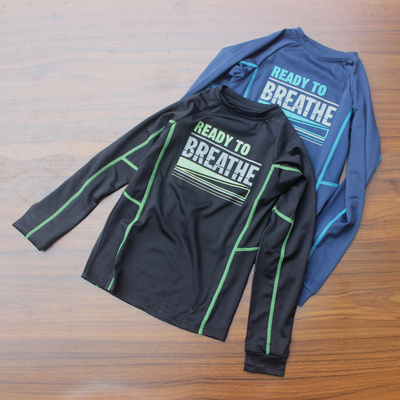 速干衣儿童长袖T恤男童户外健身滑雪运动快干吸汗透气登山服春秋