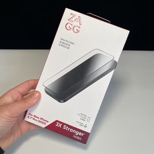 15PM贴膜孤品清 ZAGG钢化贴膜适用苹果iPhone15ProMax手机高清玻璃膜