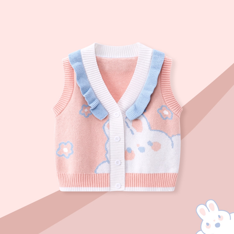 女宝宝马甲春秋针织衫背心