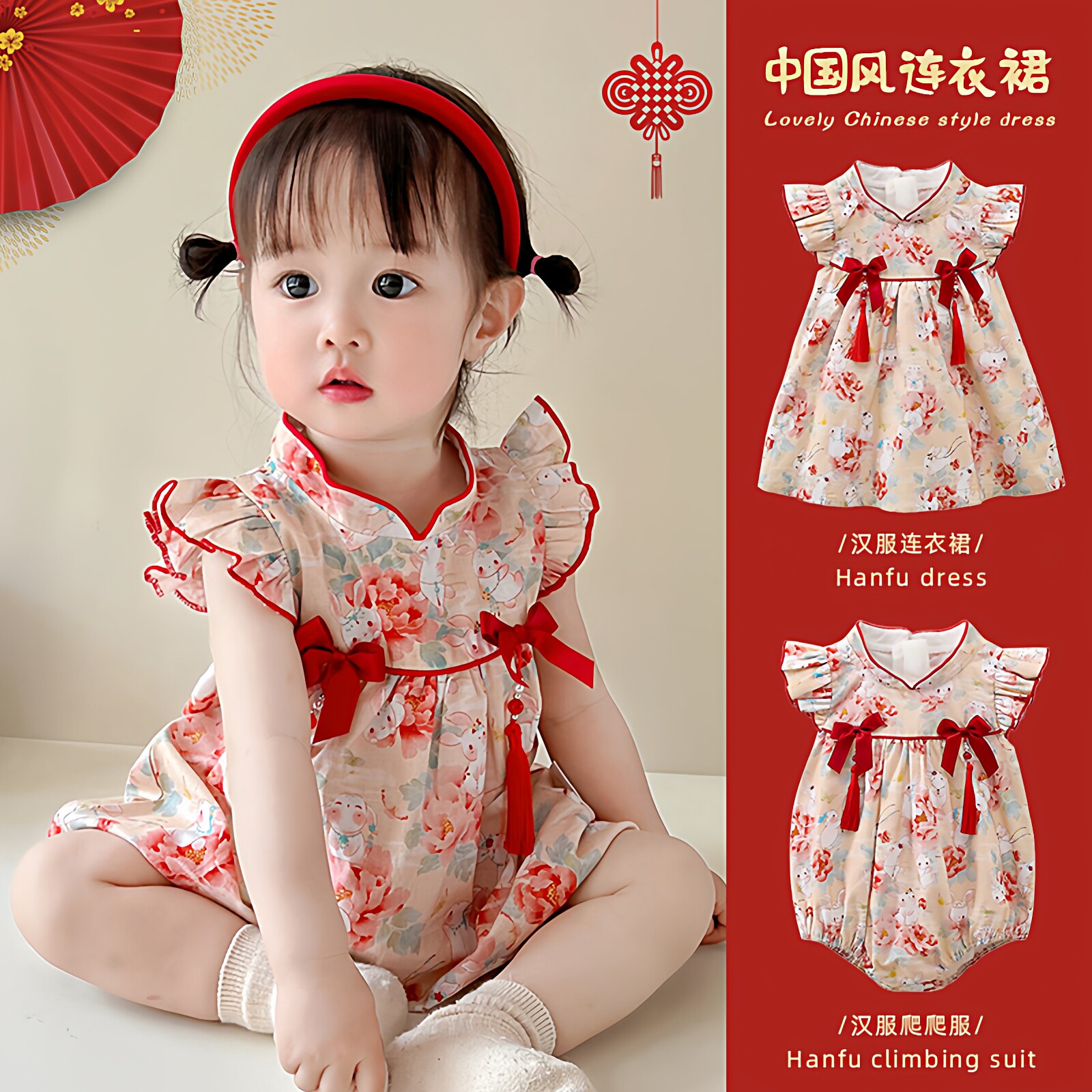 婴儿衣服夏季一周岁礼服裙图片