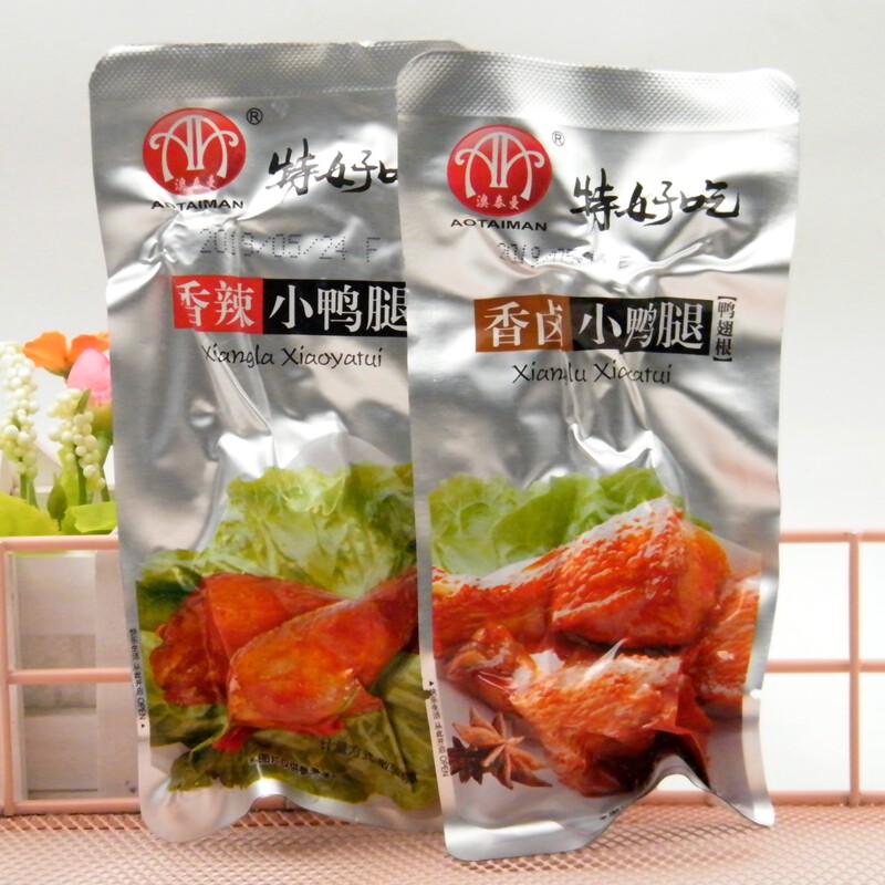 澳泰曼特好吃香辣小鸭腿500g开袋即食小包装鸭翅根卤味解馋小零食