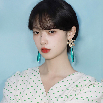 西迟原创设计女大水滴耳钉