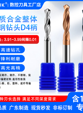 4柄钨钢钻头合金钻咀3.91 3.92 3.93 3.94 3.96 3.97 3.98 3.99