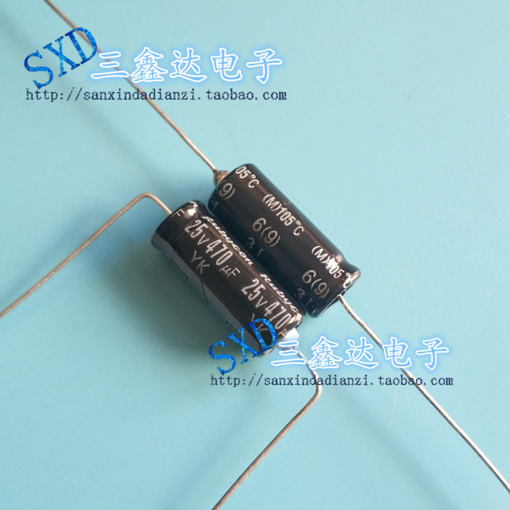 25V470UF 470UF25V全新进口原装卧式 胆机阴极 穿心电解电容10*25