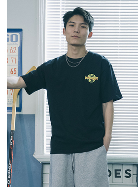 FLOAT 联名漫画家黄国荣夏新款重磅全棉潮流美式休闲短袖男女T恤