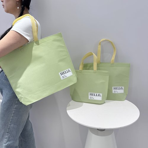 高档加厚清新无纺布手提袋子衣物女装店用礼品购物收纳带定制logo
