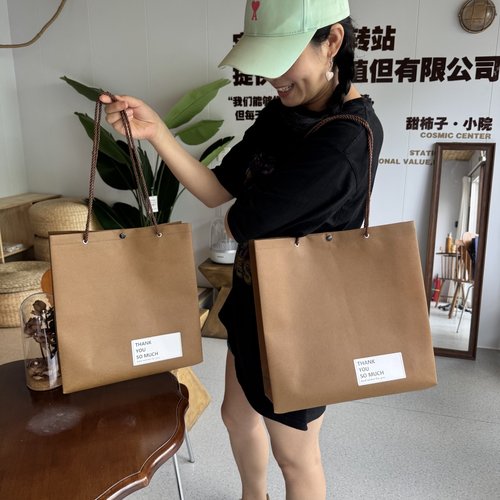 时尚肩背无纺布服装店手提袋商用女装袋包装定制购物礼品定制logo