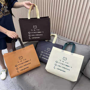 云凌塑料定制无纺布高档加厚服装店用手提拎袋子包装购物鞋盒礼品定制印刷logo