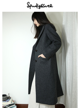 SPR｜丹麦进口厚实羊毛麦尔登呢高腰复古大衣