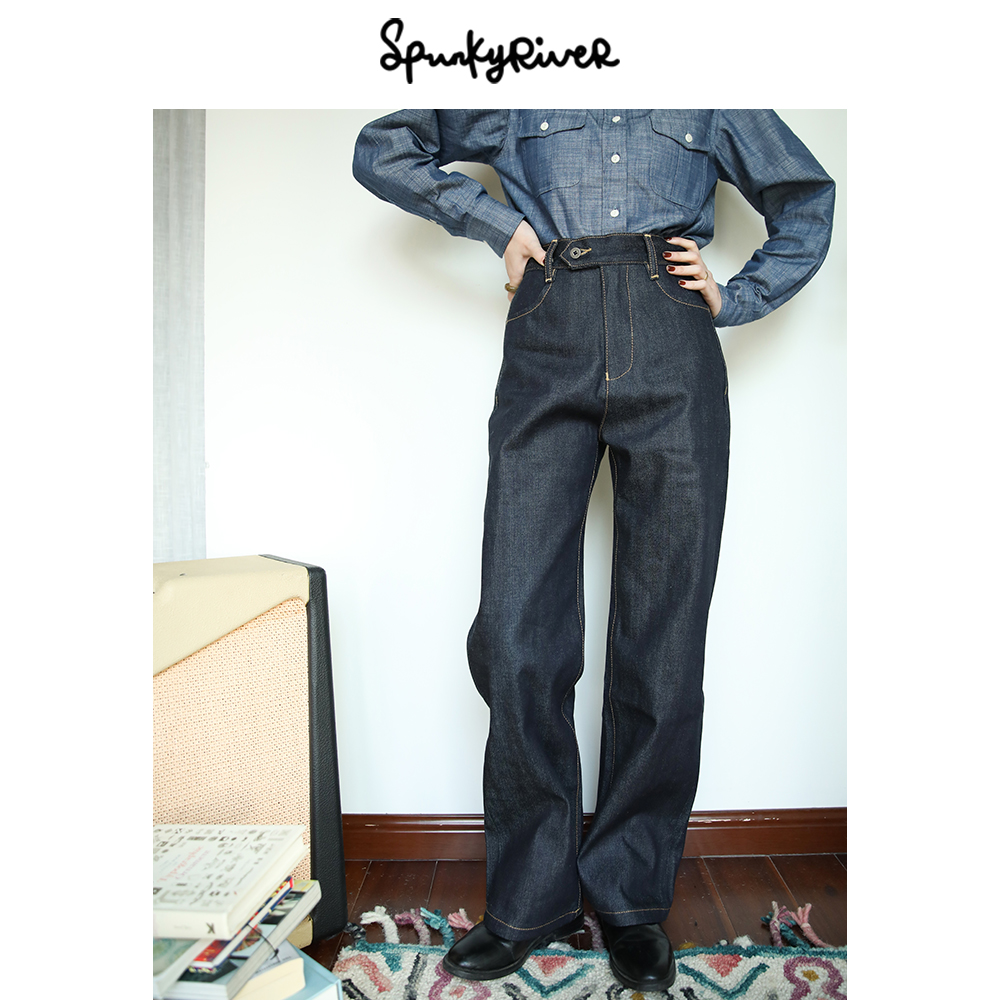 高腰长裤原浆牛仔秋冬