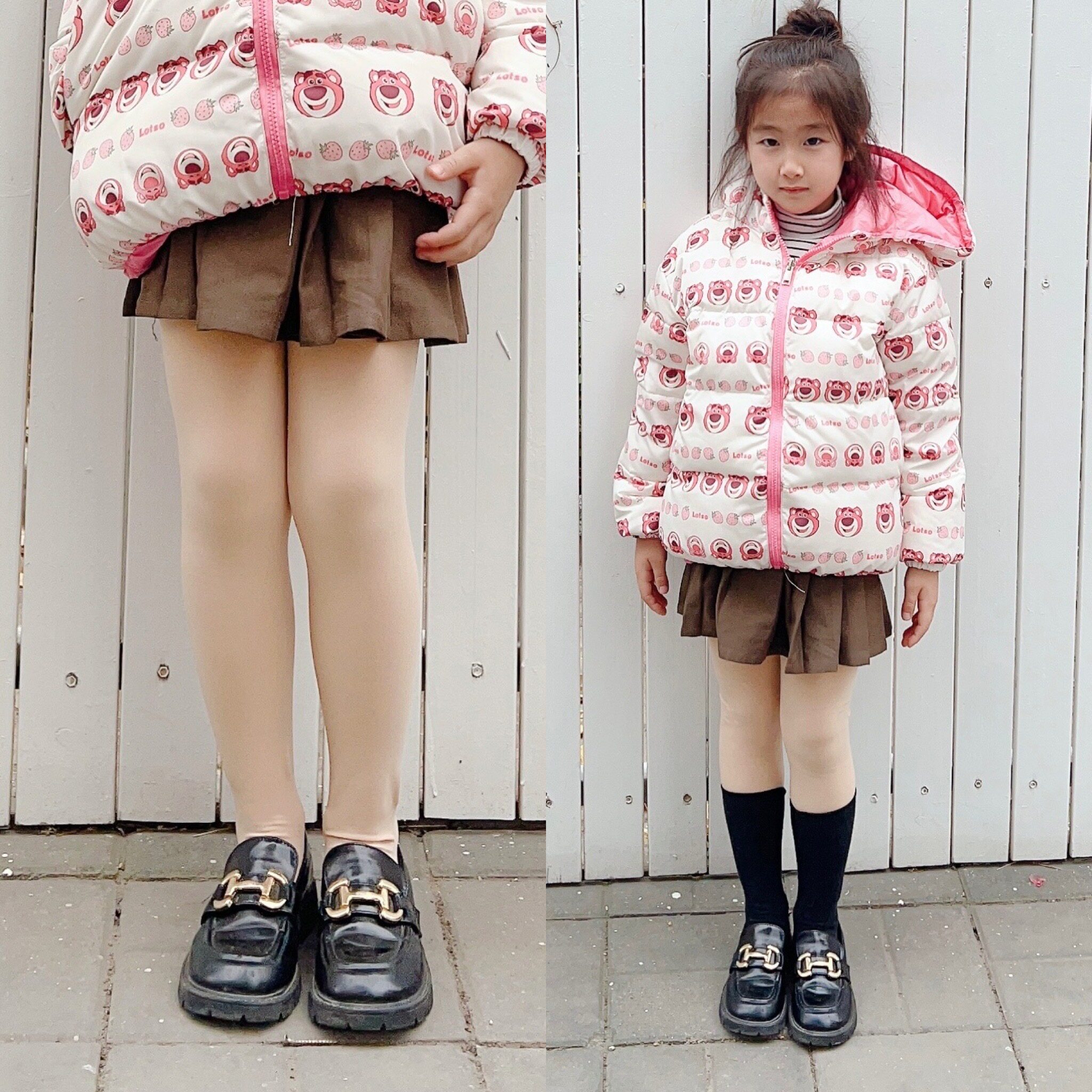 可可妈女童自然光腿神器网红连裤袜女宝宝肤色打底裤秋冬加绒加厚