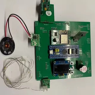 健康监测仪 心率血氧体温检测 语音报警OLED屏WIFI传输aaa