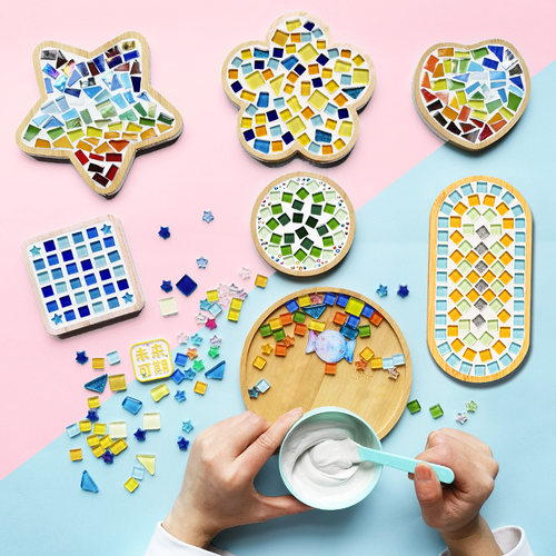 马赛克杯垫diy儿童手工材料创意