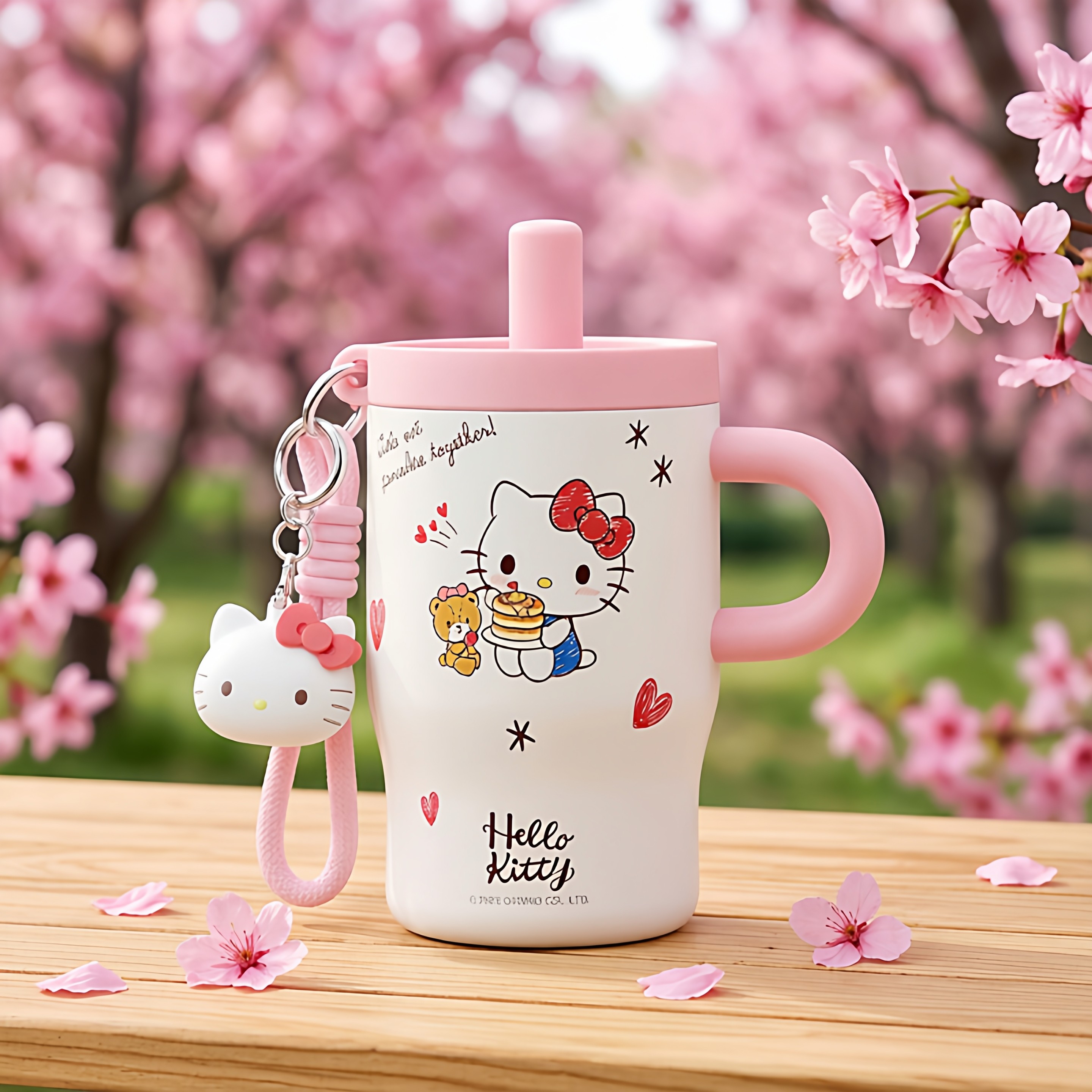 三丽鸥helloKitty联名吸管保温杯哈喽Kitty猫可爱高颜值咖啡杯女,餐饮具,保冷/保温杯,淘宝优惠券,粉丝福利购,淘宝优惠卷