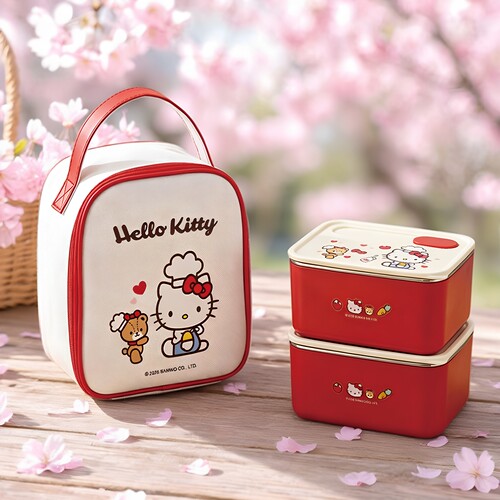 三丽鸥凯蒂猫不锈钢微波便当盒