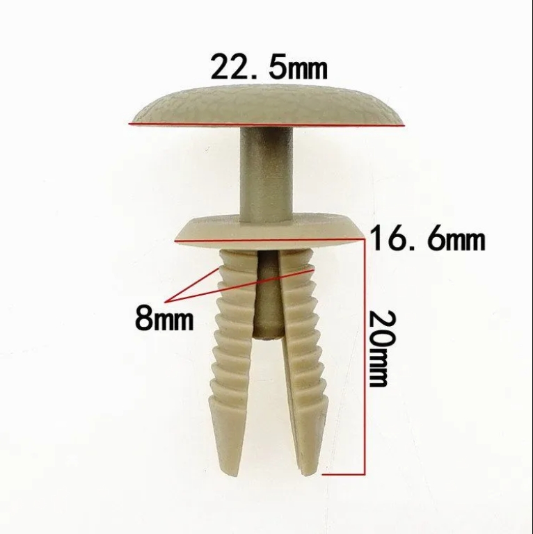 8MM穿芯门板卡扣通用汽车门饰板装饰卡子农用车通用三轮车电动车