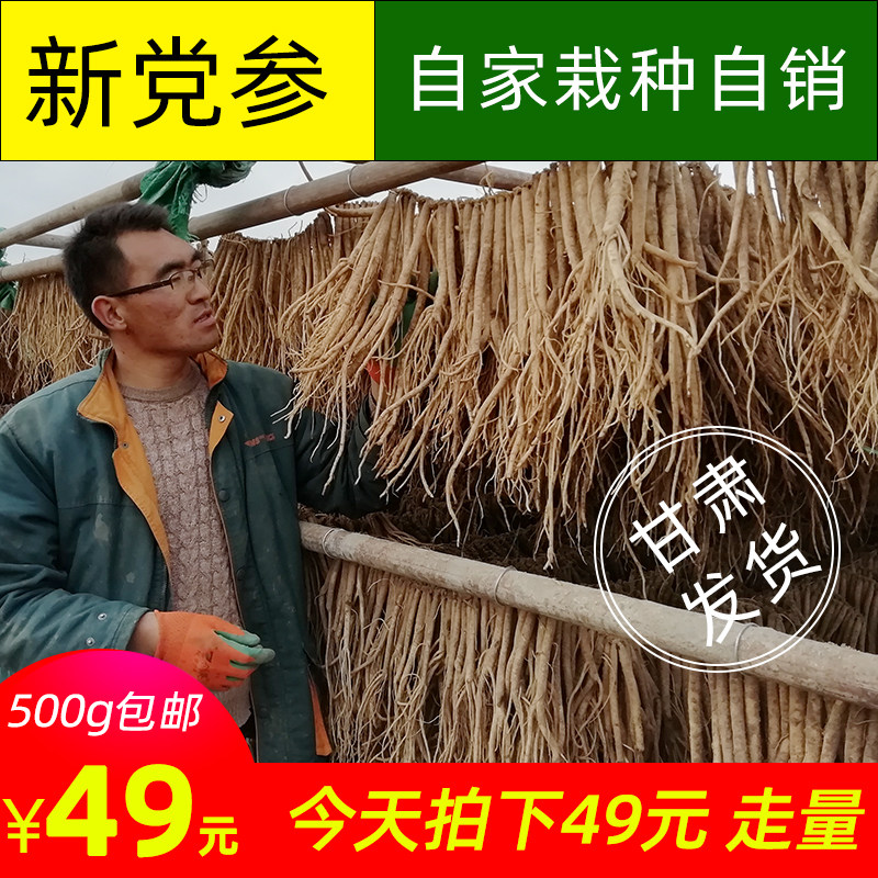 农家正品党参无硫党参断非野生党参干货甘肃党参条500克g党参新货