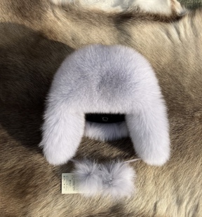 女男貉子毛护耳雷锋帽儿童狐狸毛风雪洋气秋冬拍滑雪防风保暖东北