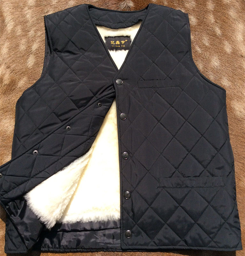 中老年内胆真皮可脱卸男士马甲