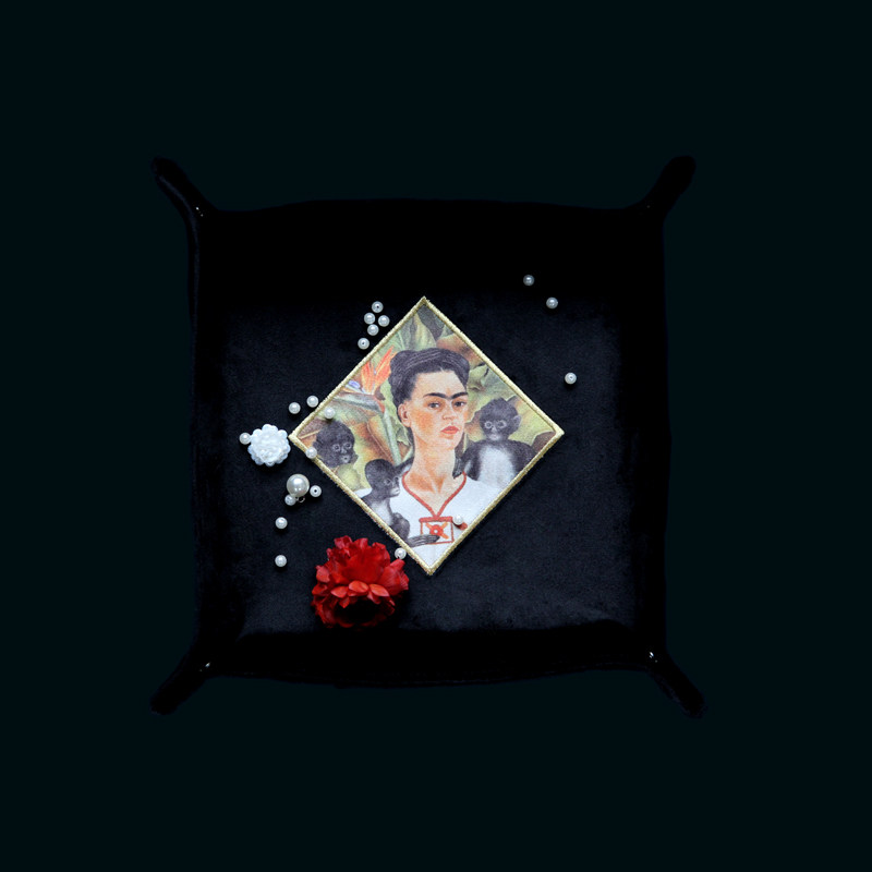 【牧神午后】简约现代原创丝绒刺绣首饰托盘卧室桌面收纳盘置物,收纳整理,桌面收纳盒,淘宝优惠券,粉丝福利购,淘宝优惠卷