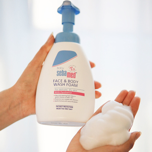 正品德国进口施巴儿童洗面奶泡沫型女孩男童3岁宝宝洁面泡沫400ml