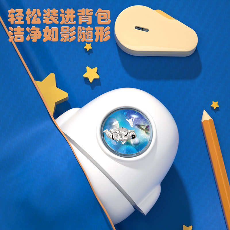 델리 항공 우주 데스크탑 클리너 충전식 대형 흡입 전기 학생 지우개 진공 청소기 연필 부스러기 클리너