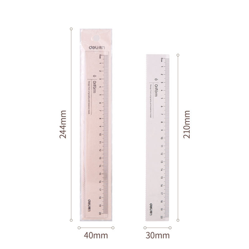 초등학생이 드로잉 스케일 15|20CM CM 길이 눈금자를 사용하는 웨이브 눈금자가 있는 델리 플라스틱 눈금자