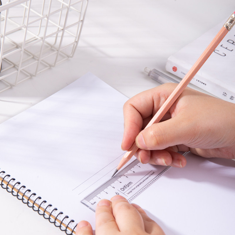 초등학생이 드로잉 스케일 15|20CM CM 길이 눈금자를 사용하는 웨이브 눈금자가 있는 델리 플라스틱 눈금자