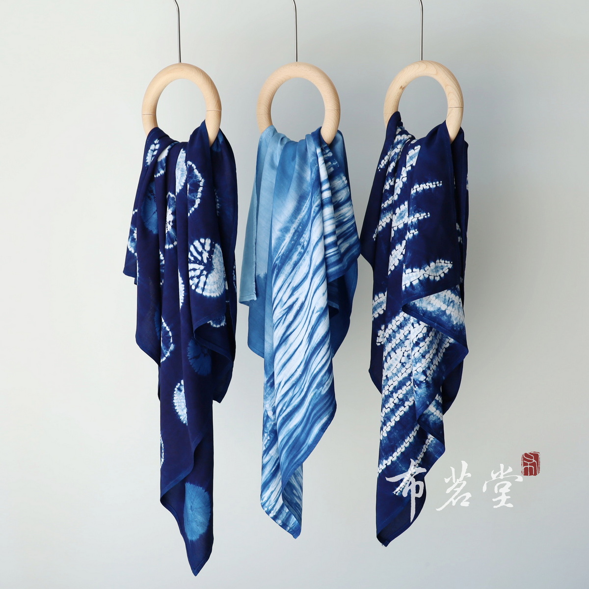 手工扎染丝棉方巾大理度假风